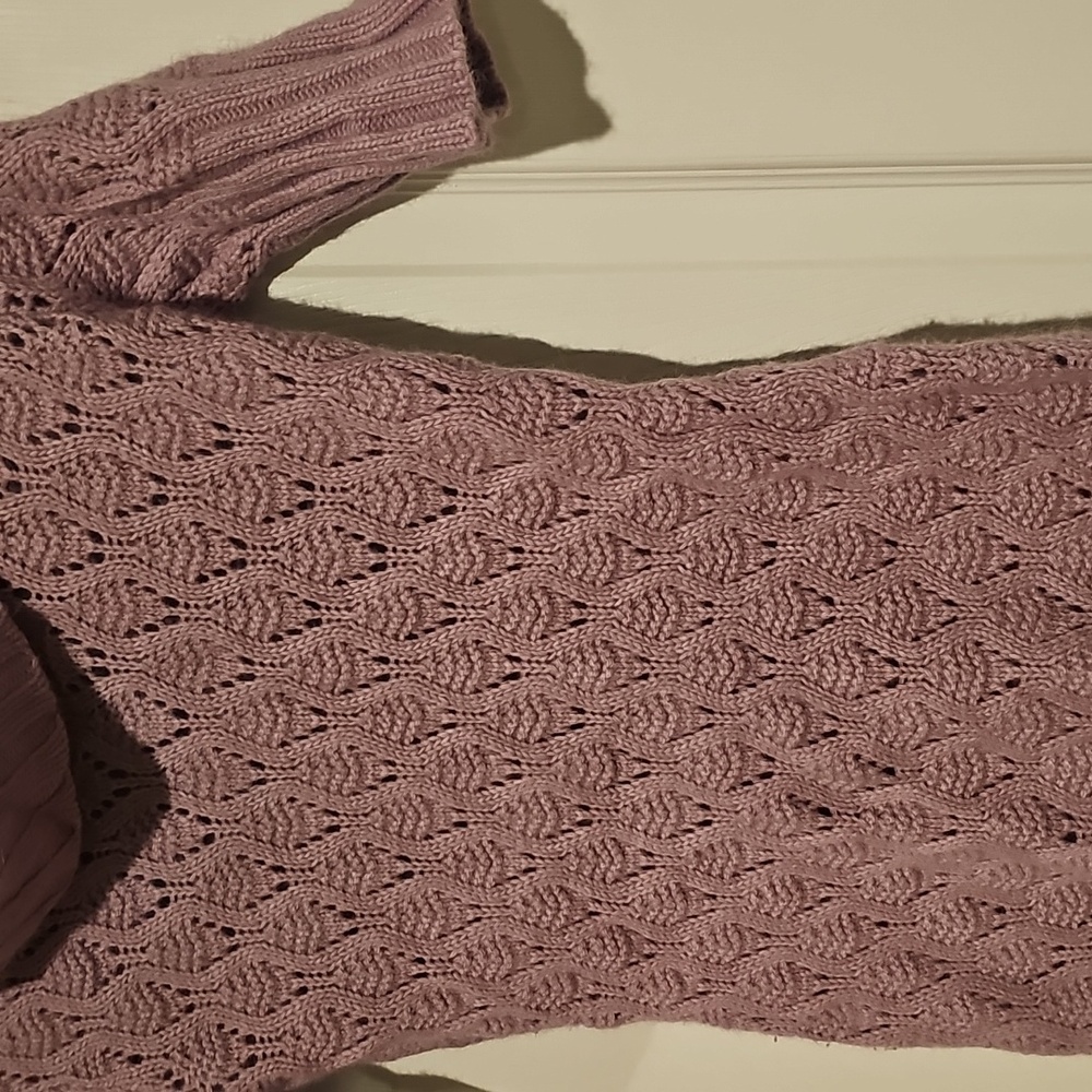 Cynthia Rowley Lavender Angora Wool Cowl Neck Sweater Dress – Size Small - Picture 4 of 5